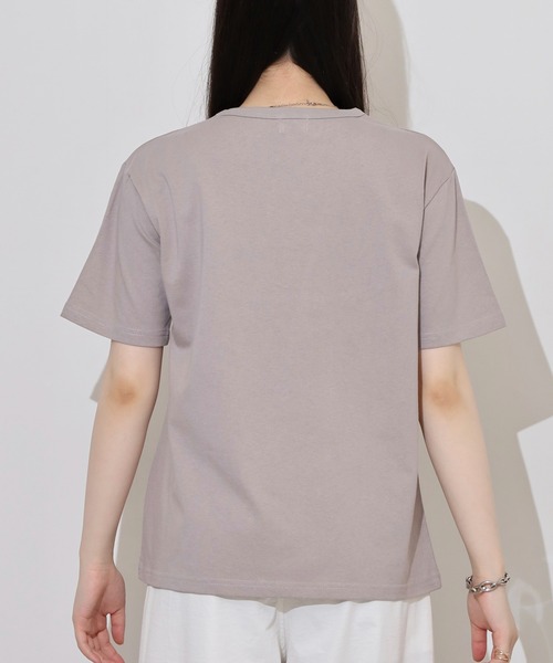 Arinomama(アリノママ)の「ナンバープリントオーバーサイズTシャツ(Tシャツ/カットソー・レディース・ブラック/スミクロ/オフホワイト/グレイッシュベージュ・FREE)」の18枚目の写真