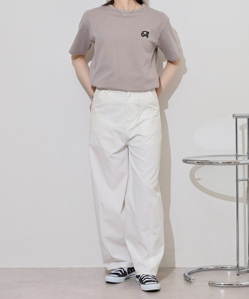 Arinomama(アリノママ)の「ナンバープリントオーバーサイズTシャツ(Tシャツ/カットソー・レディース・ブラック/スミクロ/オフホワイト/グレイッシュベージュ・FREE)」の15枚目の写真