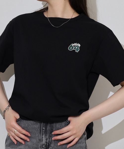 Arinomama(アリノママ)の「ナンバープリントオーバーサイズTシャツ(Tシャツ/カットソー・レディース・ブラック/スミクロ/オフホワイト/グレイッシュベージュ・FREE)」の22枚目の写真