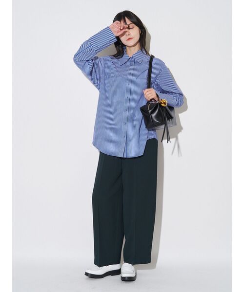 ELENDEEK(エレンディーク)の「ジョーゼットリラックスパンツ【セットアップ対応】(その他パンツ・レディース・グリーン/ブラック/オフホワイト・01/02)」の7枚目の写真