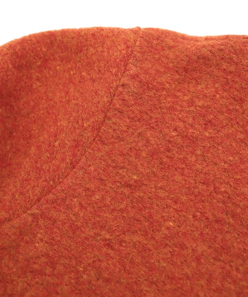 FABRIQUE en Planete terre（ファブリケアンプラネテール）の「[FABRIQUE en planete terre] WOOL JACKET COAT / ウールジャケットコート（チェスターコート・レディース・グリーン/ネイビー/オレンジ・38）」の8枚目の写真