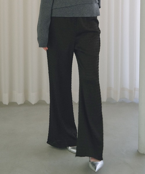 HONEY MI HONEY(ハニーミーハニー)の「dreamy satin wide pants(その他パンツ・レディース・オフホワイト/ブラック/ピンク・FREE)」の1枚目の写真