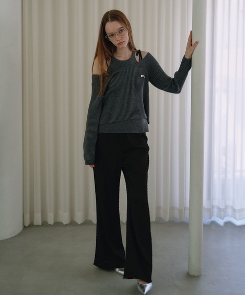 HONEY MI HONEY(ハニーミーハニー)の「dreamy satin wide pants(その他パンツ・レディース・オフホワイト/ブラック/ピンク・FREE)」の10枚目の写真