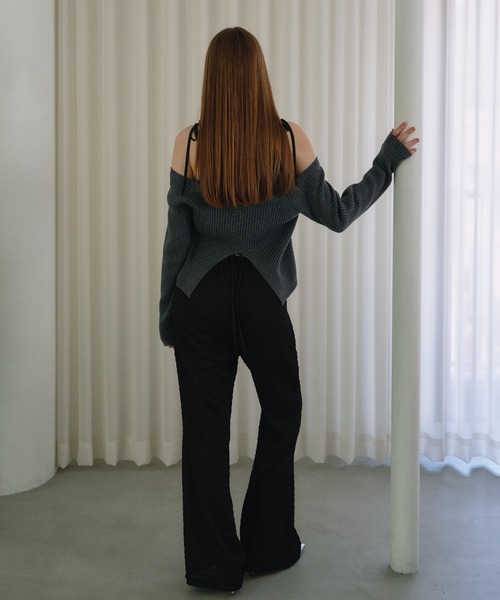 HONEY MI HONEY(ハニーミーハニー)の「dreamy satin wide pants(その他パンツ・レディース・オフホワイト/ブラック/ピンク・FREE)」の11枚目の写真