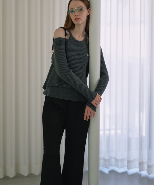HONEY MI HONEY(ハニーミーハニー)の「dreamy satin wide pants(その他パンツ・レディース・オフホワイト/ブラック/ピンク・FREE)」の12枚目の写真