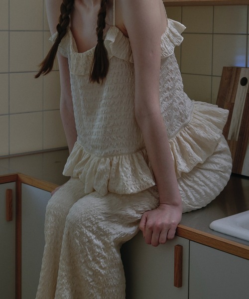 HONEY MI HONEY(ハニーミーハニー)の「dreamy satin wide pants(その他パンツ・レディース・オフホワイト/ブラック/ピンク・FREE)」の5枚目の写真