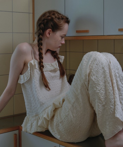 HONEY MI HONEY(ハニーミーハニー)の「dreamy satin wide pants(その他パンツ・レディース・オフホワイト/ブラック/ピンク・FREE)」の6枚目の写真
