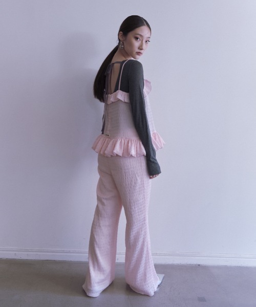 HONEY MI HONEY(ハニーミーハニー)の「dreamy satin wide pants(その他パンツ・レディース・オフホワイト/ブラック/ピンク・FREE)」の17枚目の写真