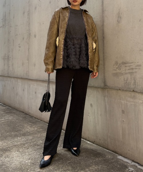 HONEY MI HONEY(ハニーミーハニー)の「dreamy satin wide pants(その他パンツ・レディース・オフホワイト/ブラック/ピンク・FREE)」の20枚目の写真