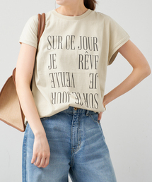 【スピックアンドスパン】カットソー 半袖 ボートネック 黒 リボン付き LL Spick & Span｜スピック アンド スパンのTシャツ/カットソー