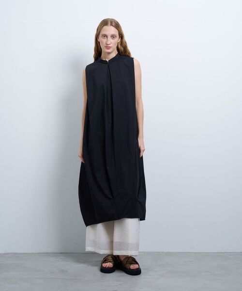 LANVIN en Bleu（ランバンオンブルー）の「ソフトタイプライターコクーンワンピース（ワンピース・レディース・グレー/カーキ/ネイビー・36/38）」の4枚目の写真