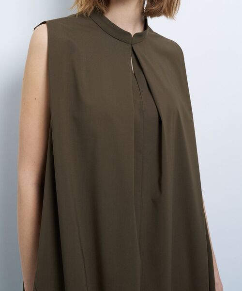 LANVIN en Bleu（ランバンオンブルー）の「ソフトタイプライターコクーンワンピース（ワンピース・レディース・グレー/カーキ/ネイビー・36/38）」の14枚目の写真