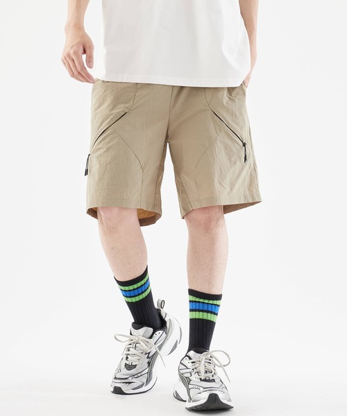 poppy ハーフパンツ jacquard half flare pants (blue flower)