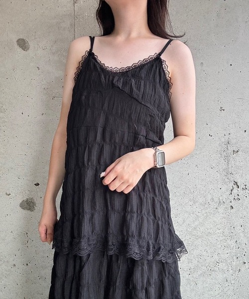 fiere(フィエール)の「ティアードロングキャミワンピース(ワンピース・レディース・ホワイト/ブラック・MEDIUM/LARGE/SMALL)」の22枚目の写真