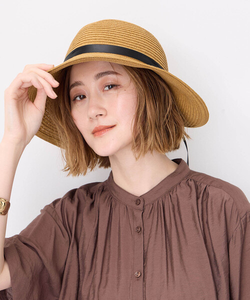 Petit Honfleur（プチオンフルール）の「リボンハット（ハット・レディース・モカ/ベージュ・フリー）」の6枚目の写真