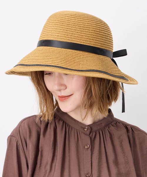 Petit Honfleur（プチオンフルール）の「リボンハット（ハット・レディース・モカ/ベージュ・フリー）」の7枚目の写真