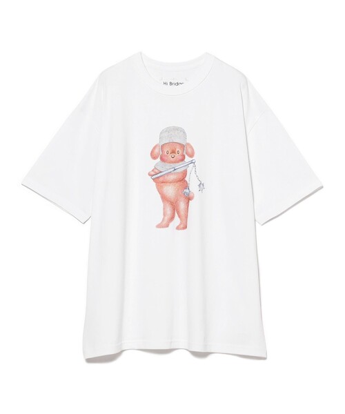 BEAMS T（ビームスティー）の「Hi Bridge Books / Dog T-shirt（Tシャツ/カットソー・メンズ・ホワイト・XS/S/L/M）」の3枚目の写真