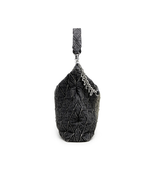 DIESEL(ディーゼル)の「ウィメンズ ホーボーバッグ CHARM-D CHARM-D HOBO(ショルダーバッグ・レディース・ブラック・UNI)」の9枚目の写真