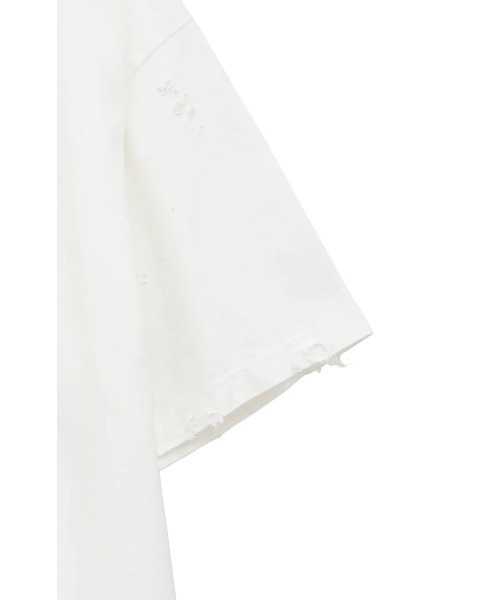 CLANE（クラネ）の「CLANE/クラネ/CRUSH DESIGN OVER TEE（Tシャツ/カットソー・レディース・チャコールグレー/ホワイト・1）」の6枚目の写真