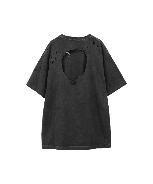 CLANE（クラネ）の「CLANE/クラネ/CRUSH DESIGN OVER TEE（Tシャツ/カットソー・レディース・チャコールグレー/ホワイト・1）」の9枚目の写真