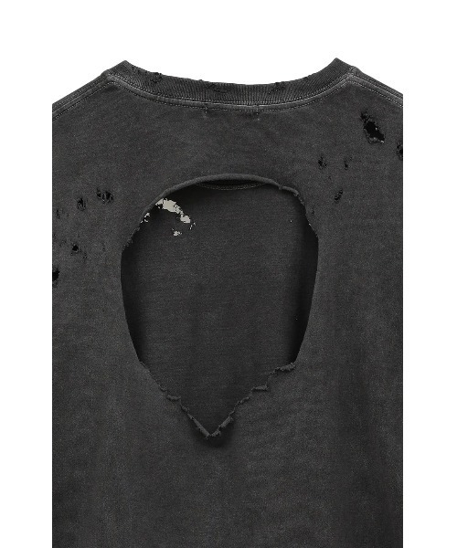 CLANE（クラネ）の「CLANE/クラネ/CRUSH DESIGN OVER TEE（Tシャツ/カットソー・レディース・チャコールグレー/ホワイト・1）」の11枚目の写真