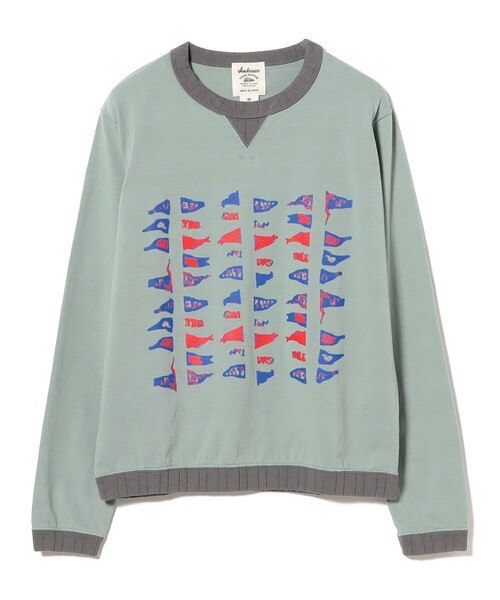 Jackman（ジャックマン）の「【別注】Jackman / ロゴ ロングスリーブ 25FW（Tシャツ/カットソー・レディース・ブルー/グレー/グリーン・ONE SIZE）」の5枚目の写真