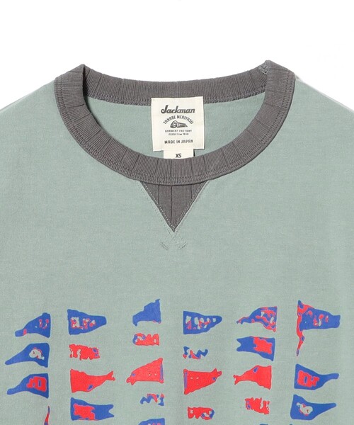 Jackman（ジャックマン）の「【別注】Jackman / ロゴ ロングスリーブ 25FW（Tシャツ/カットソー・レディース・ブルー/グレー/グリーン・ONE SIZE）」の6枚目の写真