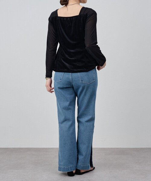 SHENERY（シーナリー）の「《すっきり見え》ベロアペプラムトップス（シャツ/ブラウス・レディース・ブラック/ブラウン・FREE）」の21枚目の写真