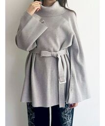 MERCURYDUO | ベルテッドオフタートルニット(ニット/セーター)