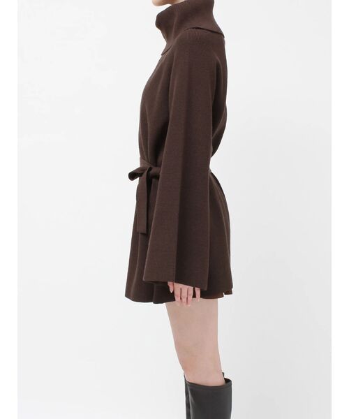 MERCURYDUO（マーキュリーデュオ）の「ベルテッドオフタートルニット（ニット/セーター・レディース・グレー/ブラウン・FREE）」の17枚目の写真