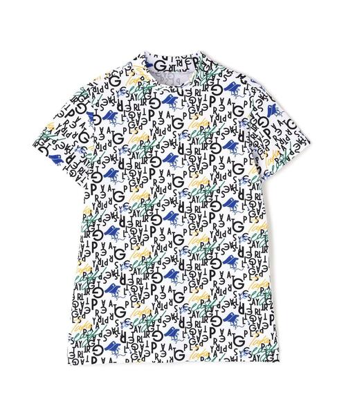 PEARLY GATES(パーリーゲイツ)の「【PEARLY GATES】BALLくんロゴ総柄プリント半袖モックネックカットソー(Tシャツ/カットソー・レディース・ダークインディゴブルー/ホワイト系その他・MEDIUM/LARGE)」の6枚目の写真