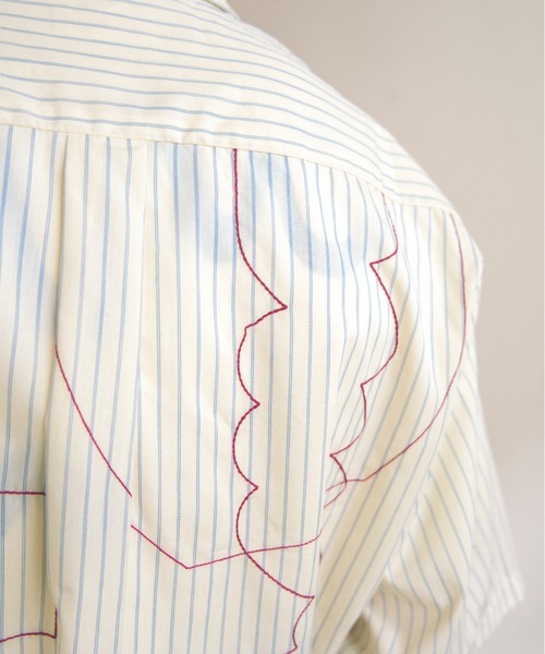 PAMM(パム)の「寛大なインテリアのストライプ刺繍シャツ(シャツ/ブラウス・レディース・ブルー/イエロー・フリー)」の21枚目の写真