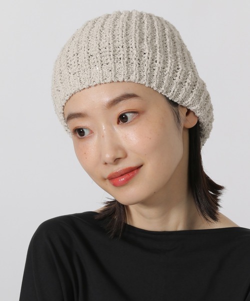 LAKOLE（ラコレ）の「ザックリスパンコールワッチ / 499977（ニットキャップ/ビーニー・レディース・ブラック/オフホワイト/ブラウン・FREE）」の16枚目の写真