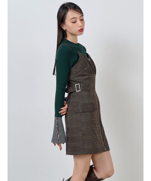 MURUA（ムルーア）の「フロントZIPミニジャンスカ（ワンピース・レディース・ブラック/ブラウン・FREE）」の8枚目の写真