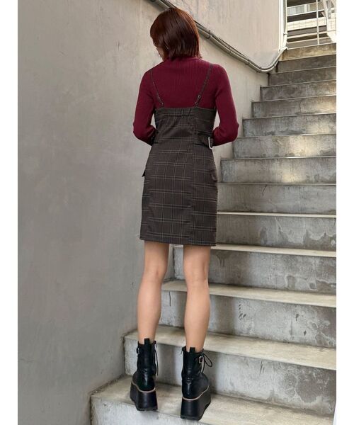 MURUA（ムルーア）の「フロントZIPミニジャンスカ（ワンピース・レディース・ブラック/ブラウン・FREE）」の22枚目の写真