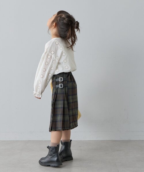 CIAOPANIC TYPY(チャオパニックティピー)の「【KIDS】プリーツミモレ丈チェックスカート(スカート・キッズ・ブルー/レッド/カーキ・X-LARGE/MEDIUM/LARGE/XX-LARGE)」の9枚目の写真