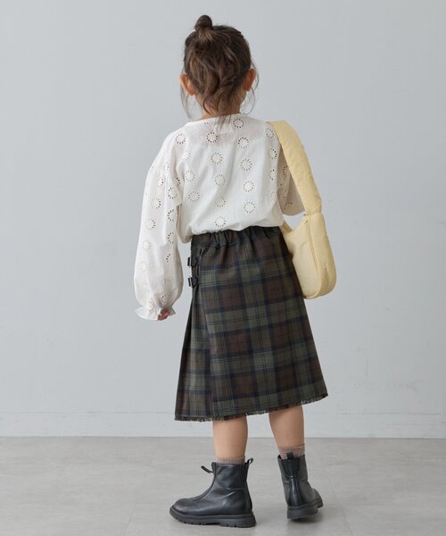 CIAOPANIC TYPY(チャオパニックティピー)の「【KIDS】プリーツミモレ丈チェックスカート(スカート・キッズ・ブルー/レッド/カーキ・X-LARGE/MEDIUM/LARGE/XX-LARGE)」の10枚目の写真