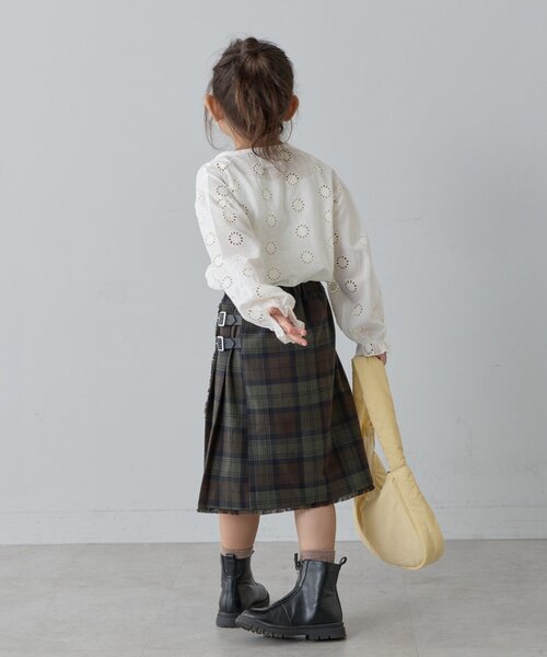 CIAOPANIC TYPY(チャオパニックティピー)の「【KIDS】プリーツミモレ丈チェックスカート(スカート・キッズ・ブルー/レッド/カーキ・X-LARGE/MEDIUM/LARGE/XX-LARGE)」の11枚目の写真