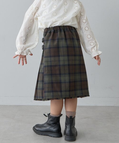CIAOPANIC TYPY(チャオパニックティピー)の「【KIDS】プリーツミモレ丈チェックスカート(スカート・キッズ・ブルー/レッド/カーキ・X-LARGE/MEDIUM/LARGE/XX-LARGE)」の12枚目の写真