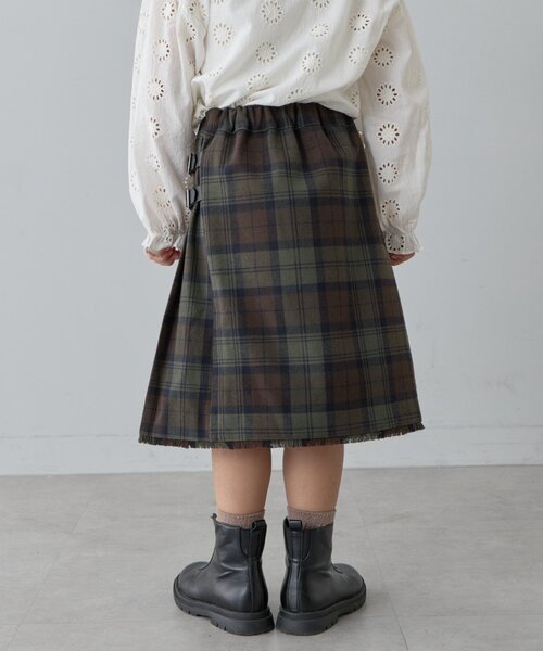 CIAOPANIC TYPY(チャオパニックティピー)の「【KIDS】プリーツミモレ丈チェックスカート(スカート・キッズ・ブルー/レッド/カーキ・X-LARGE/MEDIUM/LARGE/XX-LARGE)」の13枚目の写真