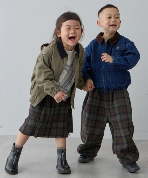 CIAOPANIC TYPY(チャオパニックティピー)の「【KIDS】プリーツミモレ丈チェックスカート(スカート・キッズ・ブルー/レッド/カーキ・X-LARGE/MEDIUM/LARGE/XX-LARGE)」の15枚目の写真