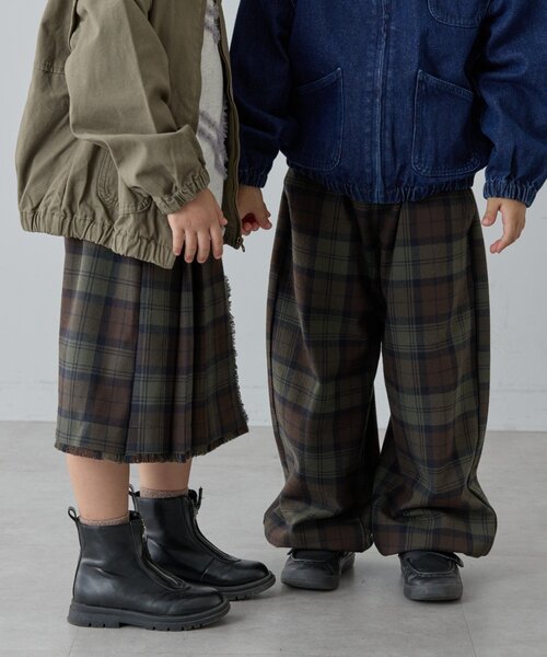 CIAOPANIC TYPY(チャオパニックティピー)の「【KIDS】プリーツミモレ丈チェックスカート(スカート・キッズ・ブルー/レッド/カーキ・X-LARGE/MEDIUM/LARGE/XX-LARGE)」の22枚目の写真