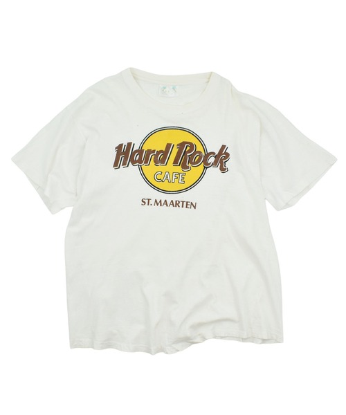 VINTAGE(ヴィンテージ)の「【USED】90’s HARD ROCK CAFE 企業ロゴ Tシャツ(Tシャツ/カットソー・メンズ・ホワイト・XX-LARGE)」の1枚目の写真