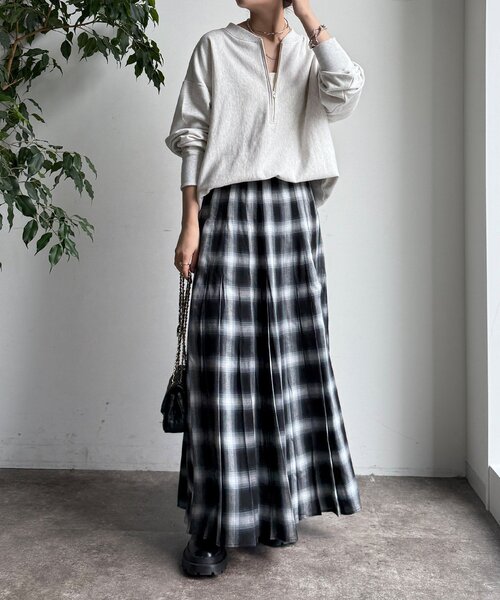 セール】チェックプリーツスカート（スカート）｜DouDou（ドゥドゥ）の