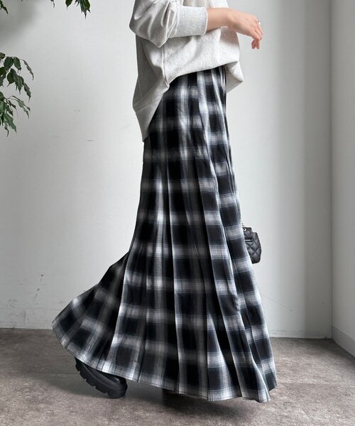 DouDou（ドゥドゥ）の「チェックプリーツスカート（スカート）」 - WEAR