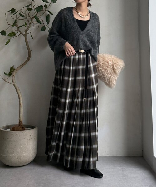 DouDou（ドゥドゥ）の「チェックプリーツスカート（スカート）」 - WEAR