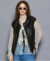 MAISON SPECIAL ブラック ベスト MAISON SPECIAL ベスト ジレ Halter Neck Linen Vest