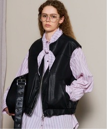 MAISON SPECIAL ブラック ベスト MAISON SPECIAL ベスト ジレ 2way Embroidery Vest/2WAYエン