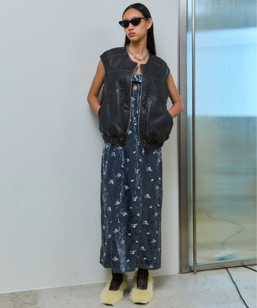 セール】Vegan Leather Vest/ヴィーガンレザーベスト（ベスト