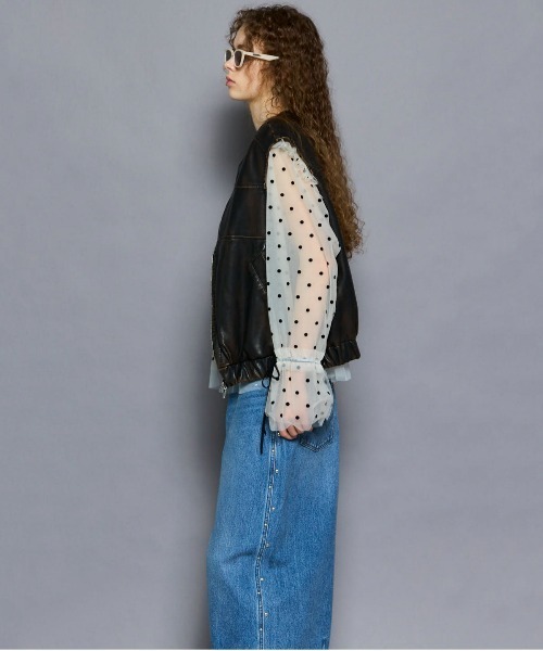 MAISON SPECIAL(メゾンスペシャル)の「Vegan Leather Vest/ヴィーガンレザーベスト(ベスト・レディース・ブラック/ブラウン・FREE)」の7枚目の写真